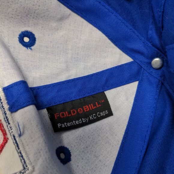 KC Caps Men's Strapback Hat Blue OSFA Embroidered Logo Foldable Bill - Picture 11 of 11